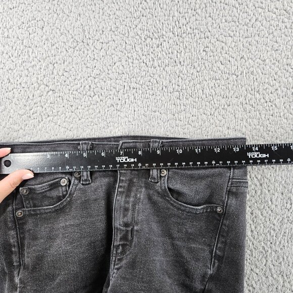 American Eagle Shorts Womens 4 Black High Rise Cut Offs Stretch Distressed Denim - Picture 10 of 16